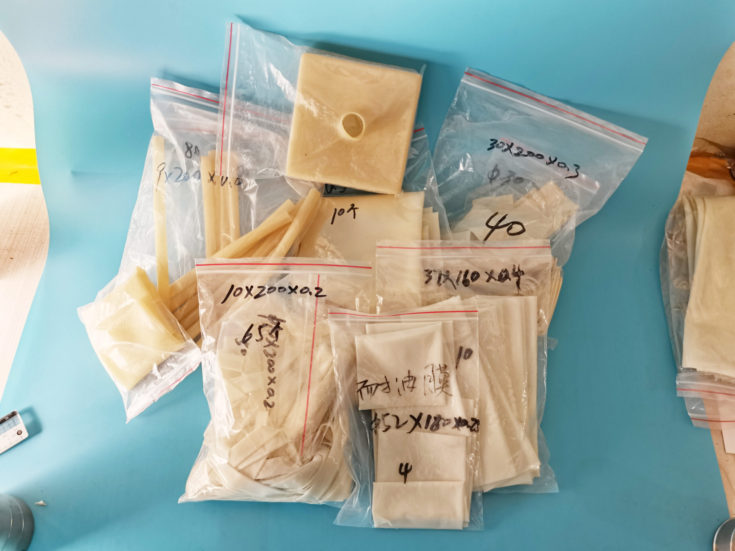 Latex membrane installed on soil specimen inside triaxial cell placeholder